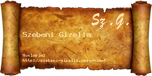 Szebeni Gizella névjegykártya