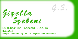 gizella szebeni business card